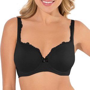 Smart & Sexy Women's Black Perfect Demi T-Shirt Bra 36B